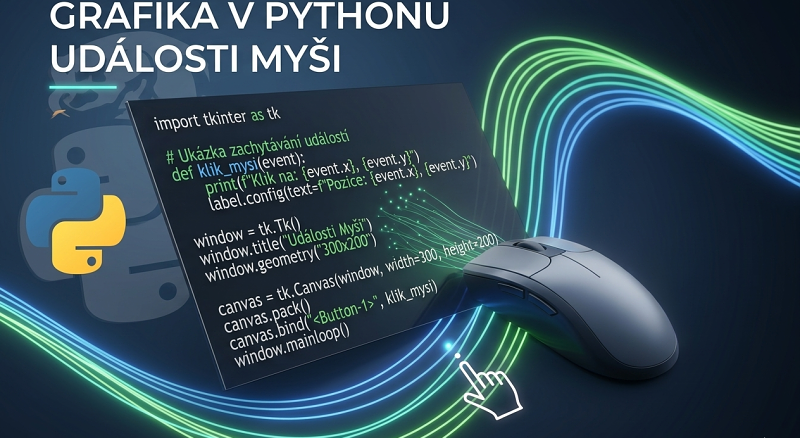 Python Tkinter obsluha událostí myši